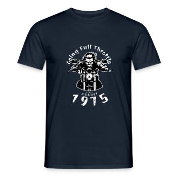 50. Geburtstag à plein régime depuis 08/1975 - T-shirt homme - marine - Devant - AI Model Male 178 light (178cm)
