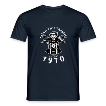 55. Geburtstag à plein régime depuis 08/1970 - T-shirt homme - marine - Devant - AI Model Male 178 light (178cm)