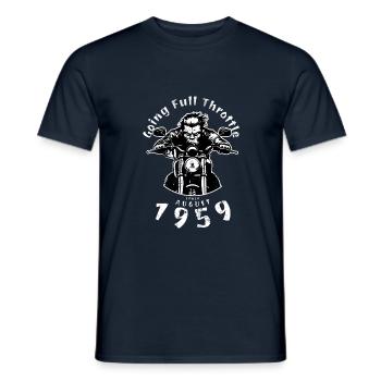 66. Geburtstag à plein régime depuis 08/1959 - T-shirt homme - marine - Devant - AI Model Male 178 light (178cm)