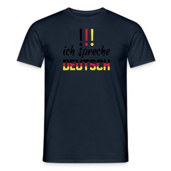 ich_spreche_deutsch - Men's T-Shirt - navy - Front - AI Model Male 178 light (178cm)