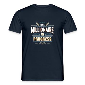 On the path to wealth - Men's T-Shirt - navy - Front - AI Model Male 178 light (178cm)