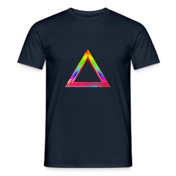 TRIANGULAR RAINBOW - Men's T-Shirt - navy - Front - AI Model Male 178 light (178cm)