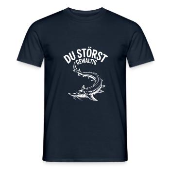 Stör angeln Sportfischen - Du störst. Stördesign - Männer T-Shirt - Navy - Vorne - AI Model Male 178 light (178cm)