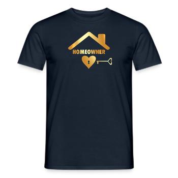 Homeowner new home buying house building house gift - Men's T-Shirt - navy - Front - AI Model Male 178 light (178cm)