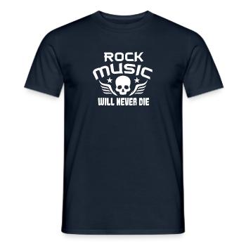 Musique rock - T-shirt homme - marine - Devant - AI Model Male 178 light (178cm)