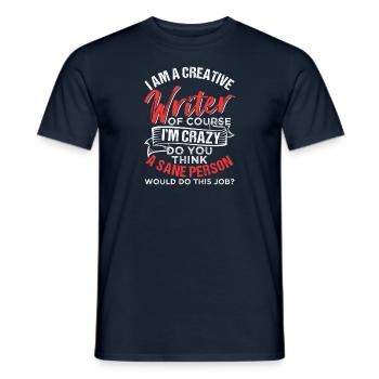 I Am A Creative Writer - Männer T-Shirt - Navy - Vorne - AI Model Male 178 light (178cm)