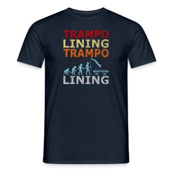Retro Vintage Style Evolution Trampolin Turnen - Männer T-Shirt - Navy - Vorne - AI Model Male 178 light (178cm)