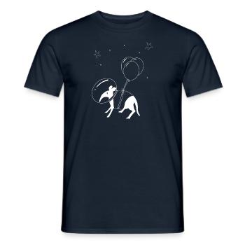 Tapir in Space All Astronaut balloons universe - Men's T-Shirt - navy - Front - AI Model Male 178 light (178cm)
