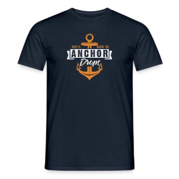 Home Is Where The Anchor Drops - Männer T-Shirt - Navy - Vorne - AI Model Male 178 light (178cm)