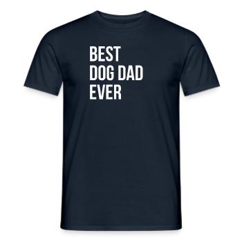 Dog Dad Dog Dad Dog Dogs Pet Gift - Men's T-Shirt - navy - Front - AI Model Male 178 light (178cm)