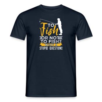 To Fish Or Not To Fish? - Männer T-Shirt - Navy - Vorne - AI Model Male 178 light (178cm)