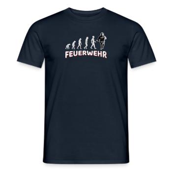Evolution Feuerwehr Feuerwehrmann Notruf 112 - Männer T-Shirt - Navy - Vorne - AI Model Male 178 light (178cm)