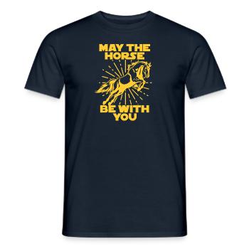 May the Force be with you Gift Horse Horse - Men's T-Shirt - navy - Front - AI Model Male 178 light (178cm)