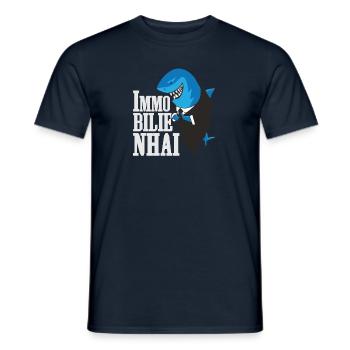 Immobilenhai Immobilien Investment Geld Makler - Männer T-Shirt - Navy - Vorne - AI Model Male 178 light (178cm)