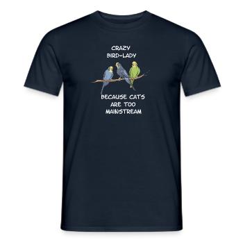 Budgerigar parakeet bird - Men's T-Shirt - navy - Front - AI Model Male 178 light (178cm)