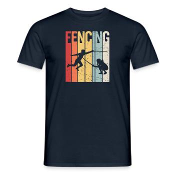 Fencing - Fecht - Shirt - Männer T-Shirt - Navy - Vorne - AI Model Male 178 light (178cm)