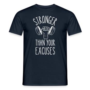Plus fort que vos excuses - T-shirt homme - marine - Devant - AI Model Male 178 light (178cm)