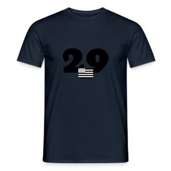 Bretagne / Breton / Bretonne / BZH / Breizh - Men's T-Shirt - navy - Front - AI Model Male 178 light (178cm)