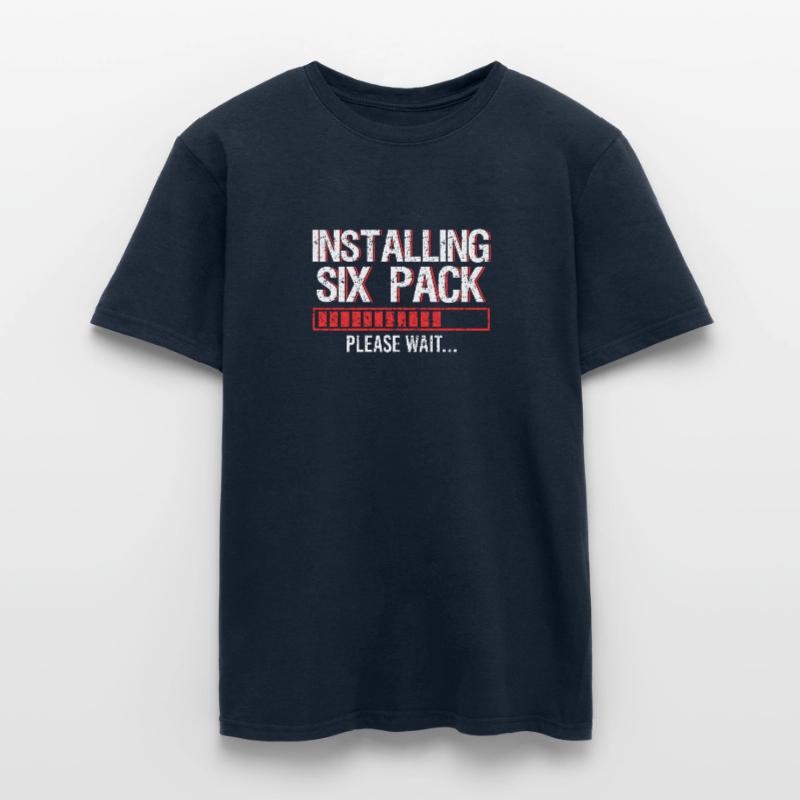 Installing Six Pack Please Wait Männer T-Shirt