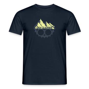 Cycling on the Grossglockner - Men's T-Shirt - navy - Front - AI Model Male 178 light (178cm)