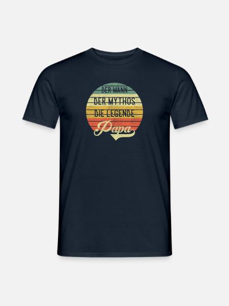 Papa Mann Mythos Legende Geschenk - Männer T-Shirt - Navy