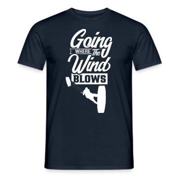 Kitesurfen Kitesurfing Kite Kitesurfer Kitesurf - Männer T-Shirt - Navy - Vorne - AI Model Male 178 light (178cm)