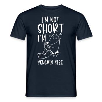 Pinguin Größe Pinguine Antarktis Kaiserpinguin - Männer T-Shirt - Navy - Vorne - AI Model Male 178 light (178cm)