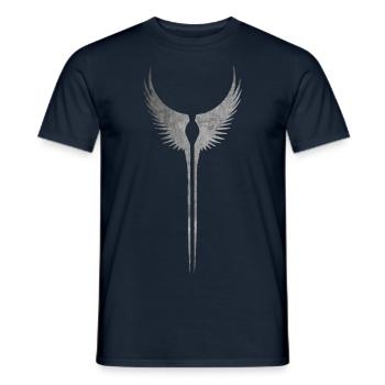Valkyrie Wings, Valhalla, Odin, Thor, Loki, Wiking - T-shirt homme - marine - Devant - AI Model Male 178 light (178cm)