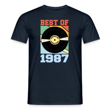 Best of 1987 - Männer T-Shirt - Navy - Vorne - AI Model Male 178 light (178cm)