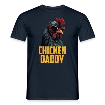 Poulet Papa Poulets Fête des pères Volaille Éleveur Coq - T-shirt homme - marine - Devant - AI Model Male 178 light (178cm)