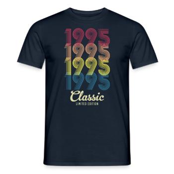 1995 Anniversaire né en 1995 Retro Vintage - T-shirt homme - marine - Devant - AI Model Male 178 light (178cm)