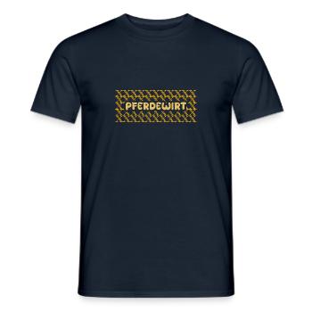 Geschenk für Pferdewirt - Männer T-Shirt - Navy - Vorne - AI Model Male 178 light (178cm)