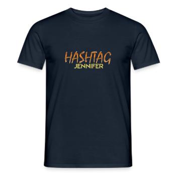 Social Jennifer - Men's T-Shirt - navy - Front - AI Model Male 178 light (178cm)