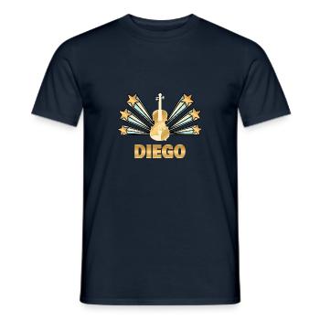 Diego als Musikinstrument - Männer T-Shirt - Navy - Vorne - AI Model Male 178 light (178cm)
