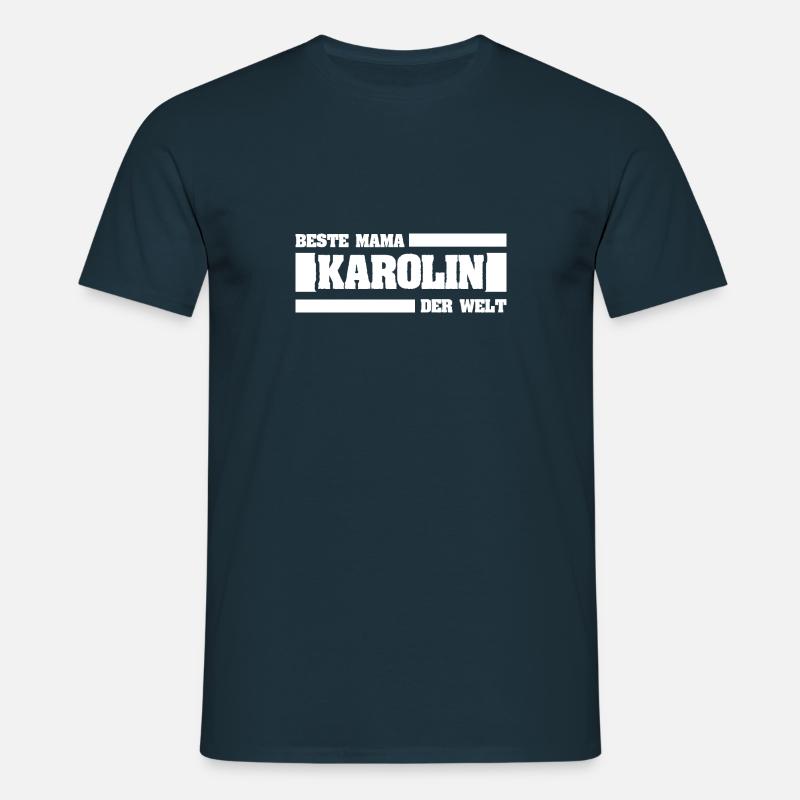 Karolin als Mutter - Männer T-Shirt - Navy
