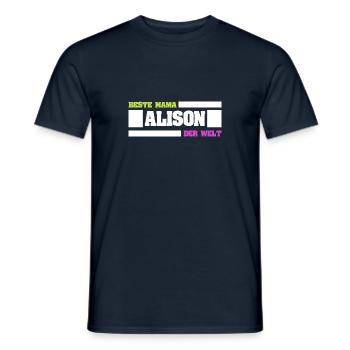 Mutter Alison - Männer T-Shirt - Navy - Vorne - AI Model Male 178 light (178cm)