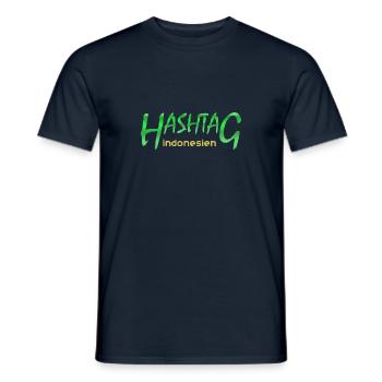 Indonésie - T-shirt homme - marine - Devant - AI Model Male 178 light (178cm)