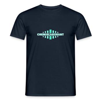 Profession : Assistant(e) de laboratoire chimique - T-shirt homme - marine - Devant - AI Model Male 178 light (178cm)