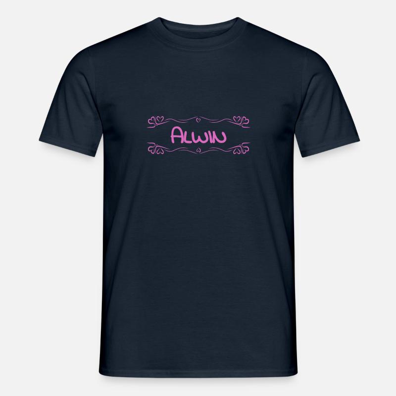 Alwin als Name - Männer T-Shirt - Navy