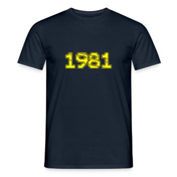 Nerd 1981 - T-shirt homme - marine - Devant - AI Model Male 178 light (178cm)