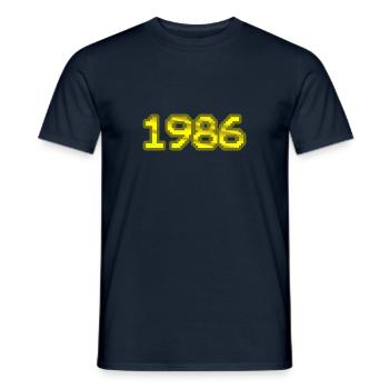 Nerd 1986 - Men's T-Shirt - navy - Front - AI Model Male 178 light (178cm)