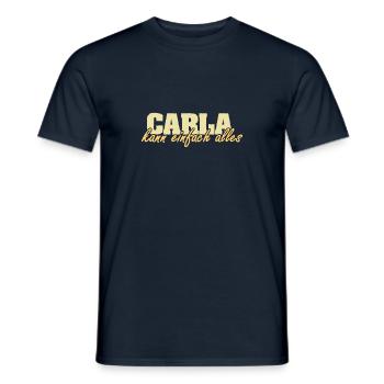 Mrs. Carla - Men's T-Shirt - navy - Front - AI Model Male 178 light (178cm)