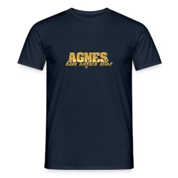 Frau Agnes - Männer T-Shirt - Navy - Vorne - AI Model Male 178 light (178cm)