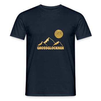 Berg Grossglockner - Männer T-Shirt - Navy - Vorne - AI Model Male 178 light (178cm)