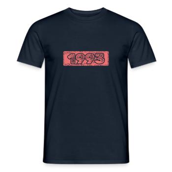 1993 - Männer T-Shirt - Navy - Vorne - AI Model Male 178 light (178cm)
