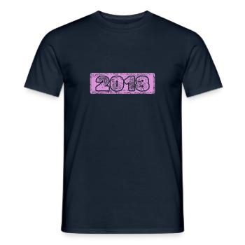 2018 - Men's T-Shirt - navy - Front - AI Model Male 178 light (178cm)
