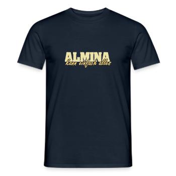 Motto Almina - Männer T-Shirt - Navy - Vorne - AI Model Male 178 light (178cm)