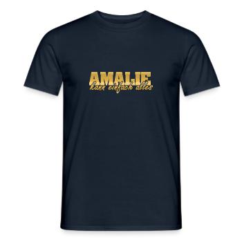 Geschenk für Amalie - Männer T-Shirt - Navy - Vorne - AI Model Male 178 light (178cm)