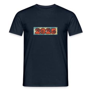 Année 2025 - T-shirt homme - marine - Devant - AI Model Male 178 light (178cm)