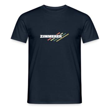 Zimmerer als Arbeitsplatz - Männer T-Shirt - Navy - Vorne - AI Model Male 178 light (178cm)